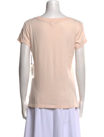 L'Agence Scoop Neck Short Sleeve T-Shirt