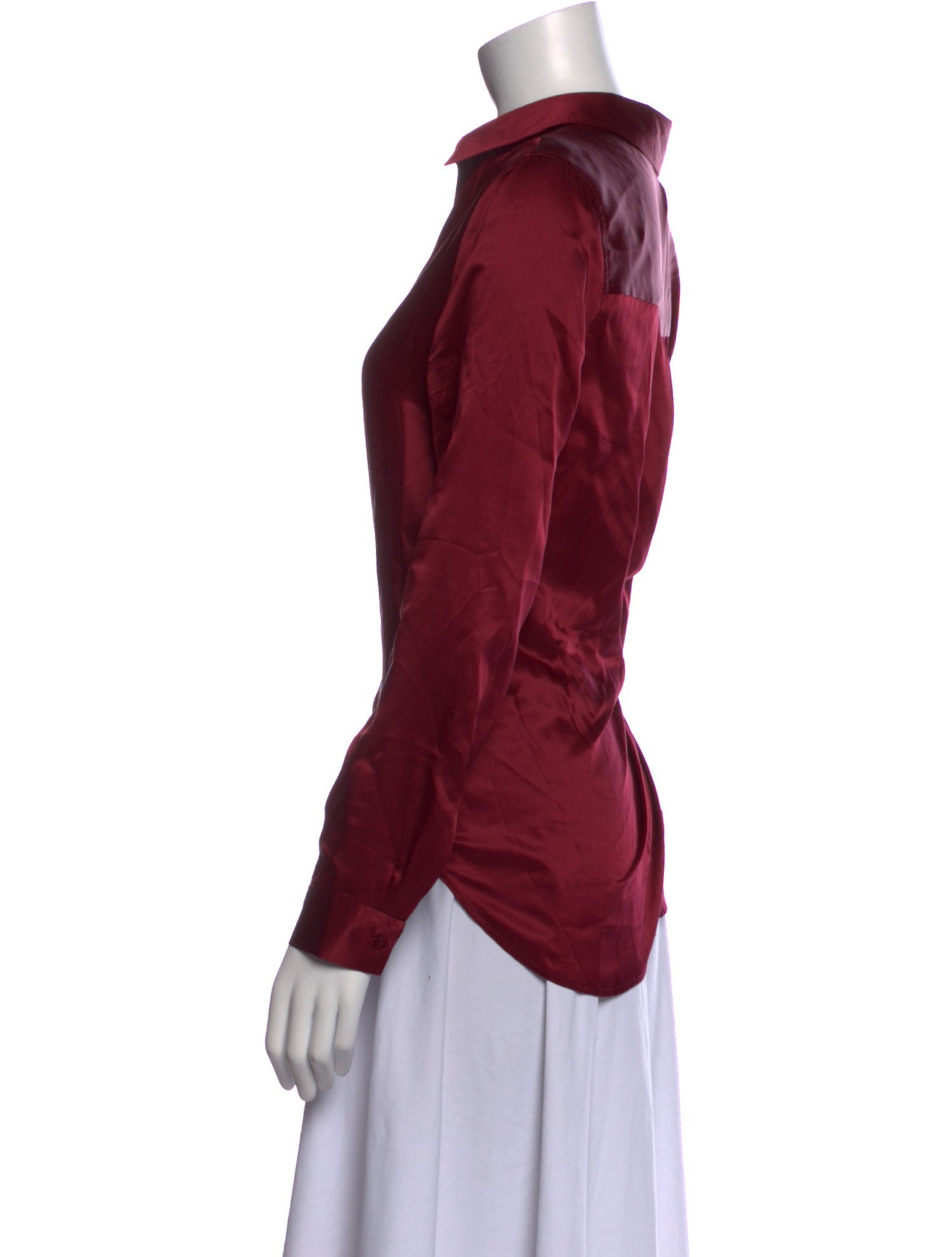 L'Agence Silk V-Neck Blouse