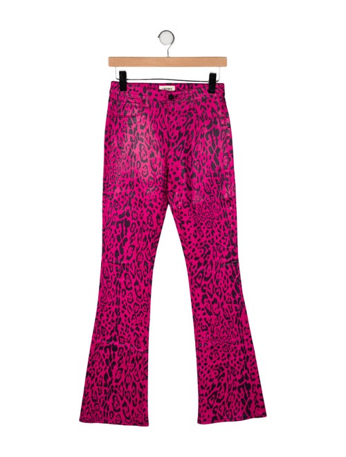 L'Agence Animal Print Wide Leg Pants