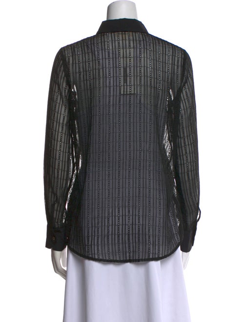 L'Agence Striped Long Sleeve Button-Up Top