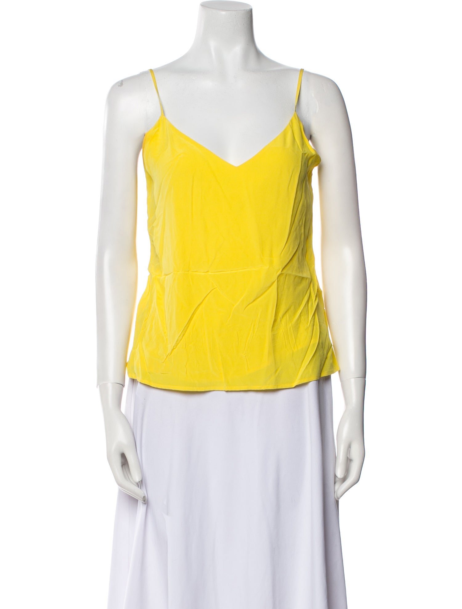 L'Agence Silk V-Neck Top