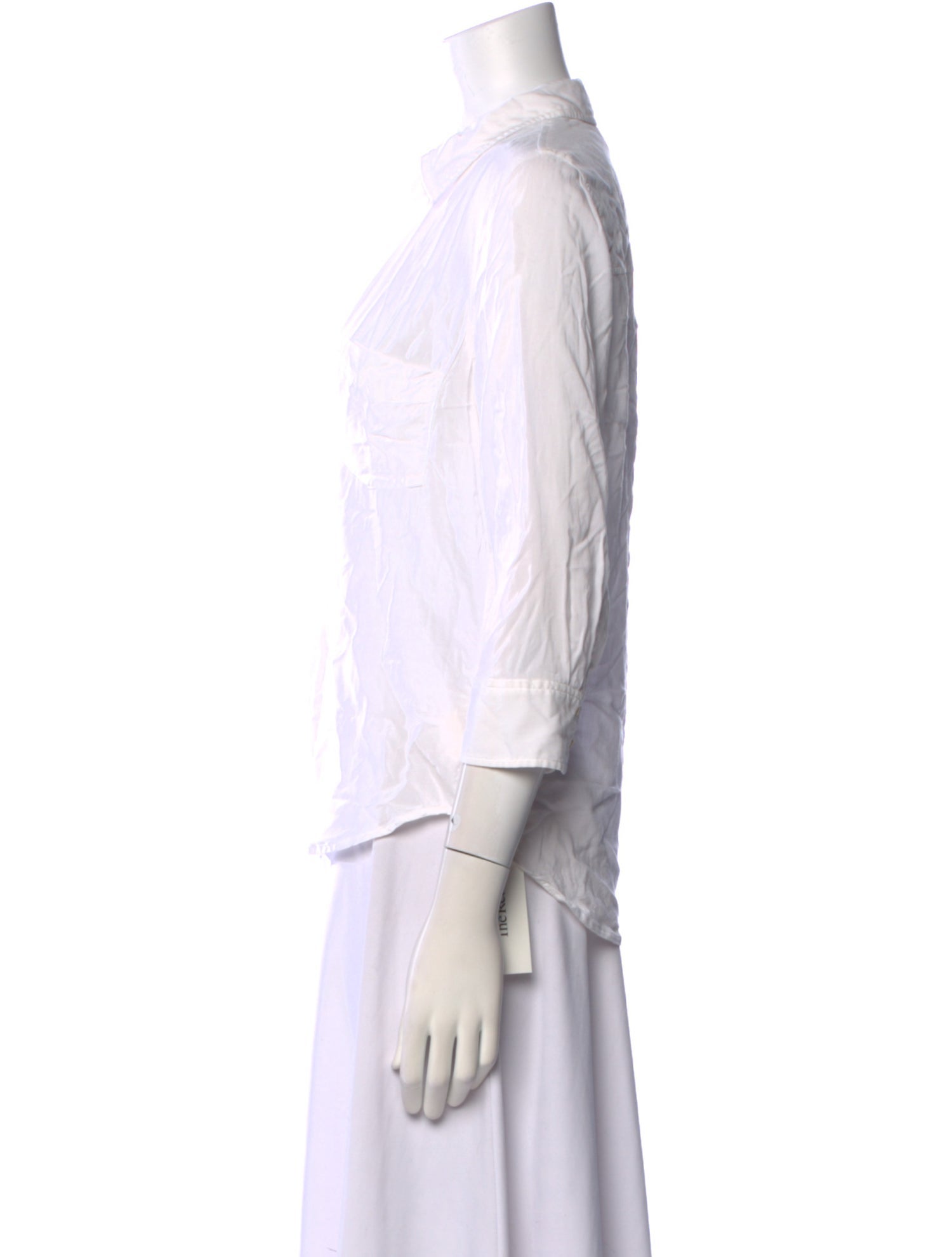 L'Agence Three-Quarter Sleeve Button-Up Top