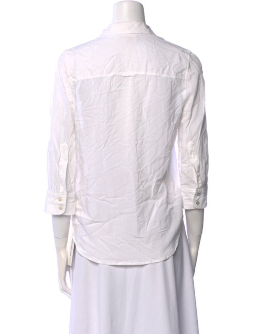 L'Agence Three-Quarter Sleeve Button-Up Top