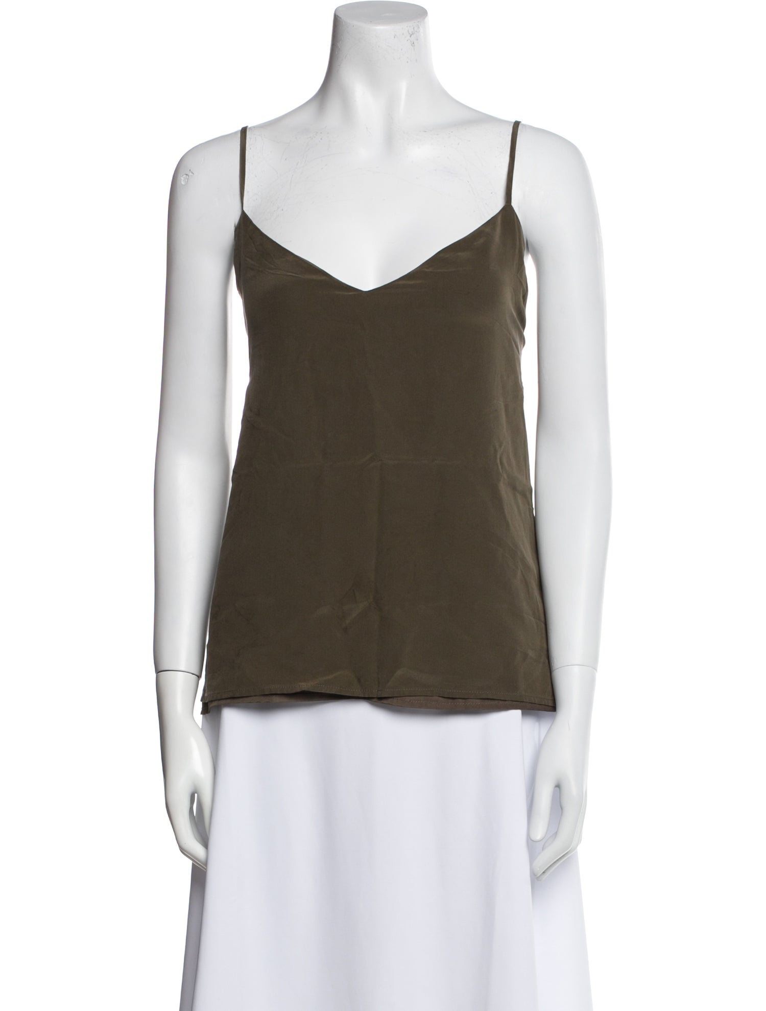 L'Agence Silk V-Neck Top