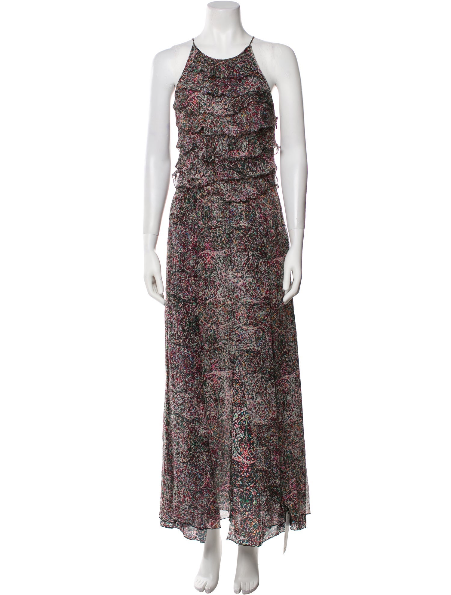 L'Agence Silk Long Dress