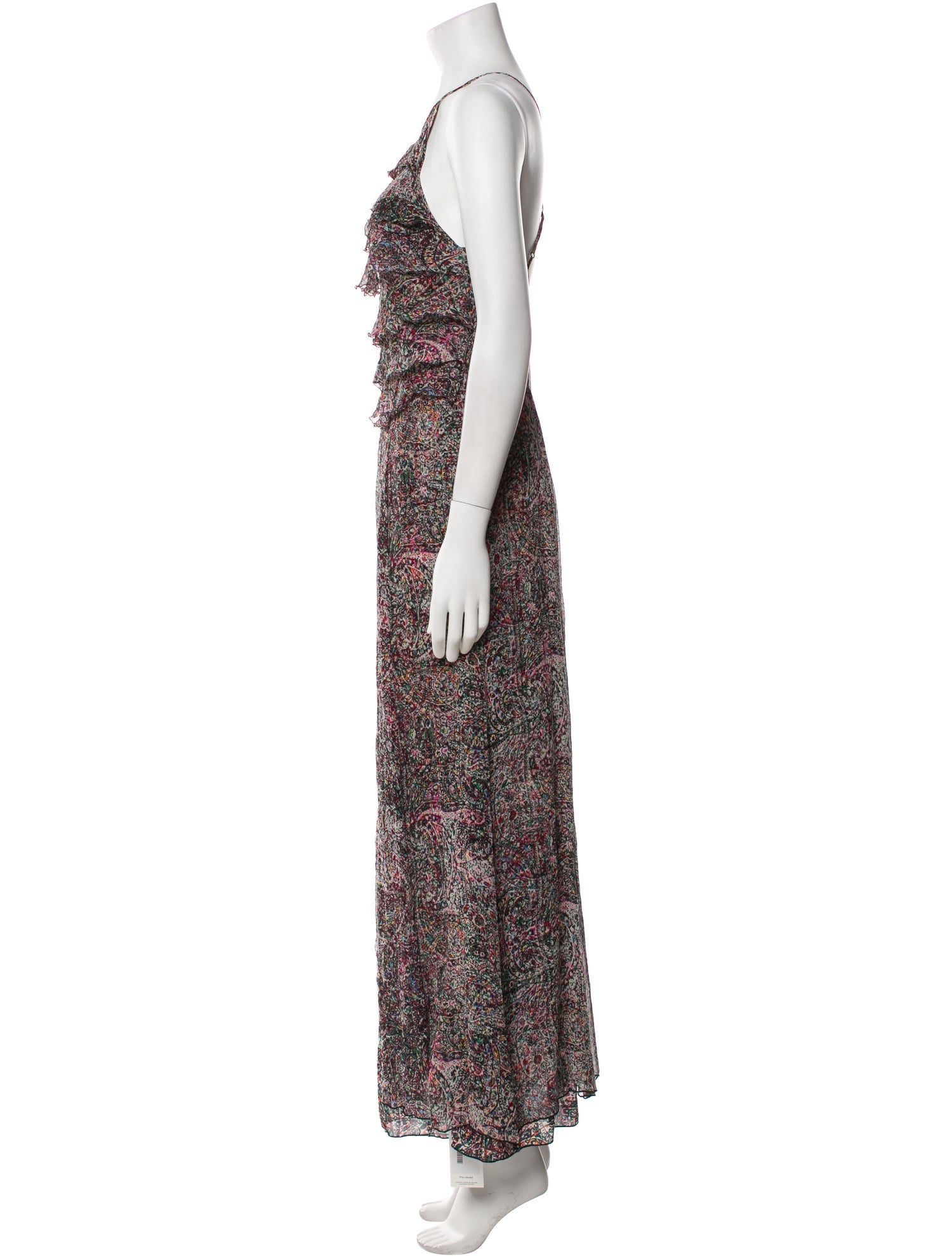 L'Agence Silk Long Dress
