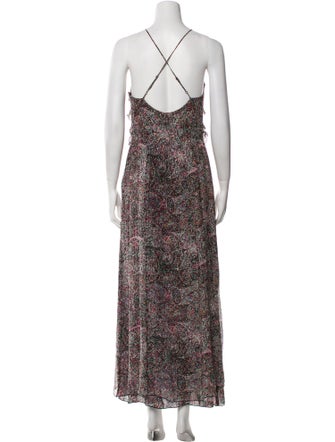 L'Agence Silk Long Dress