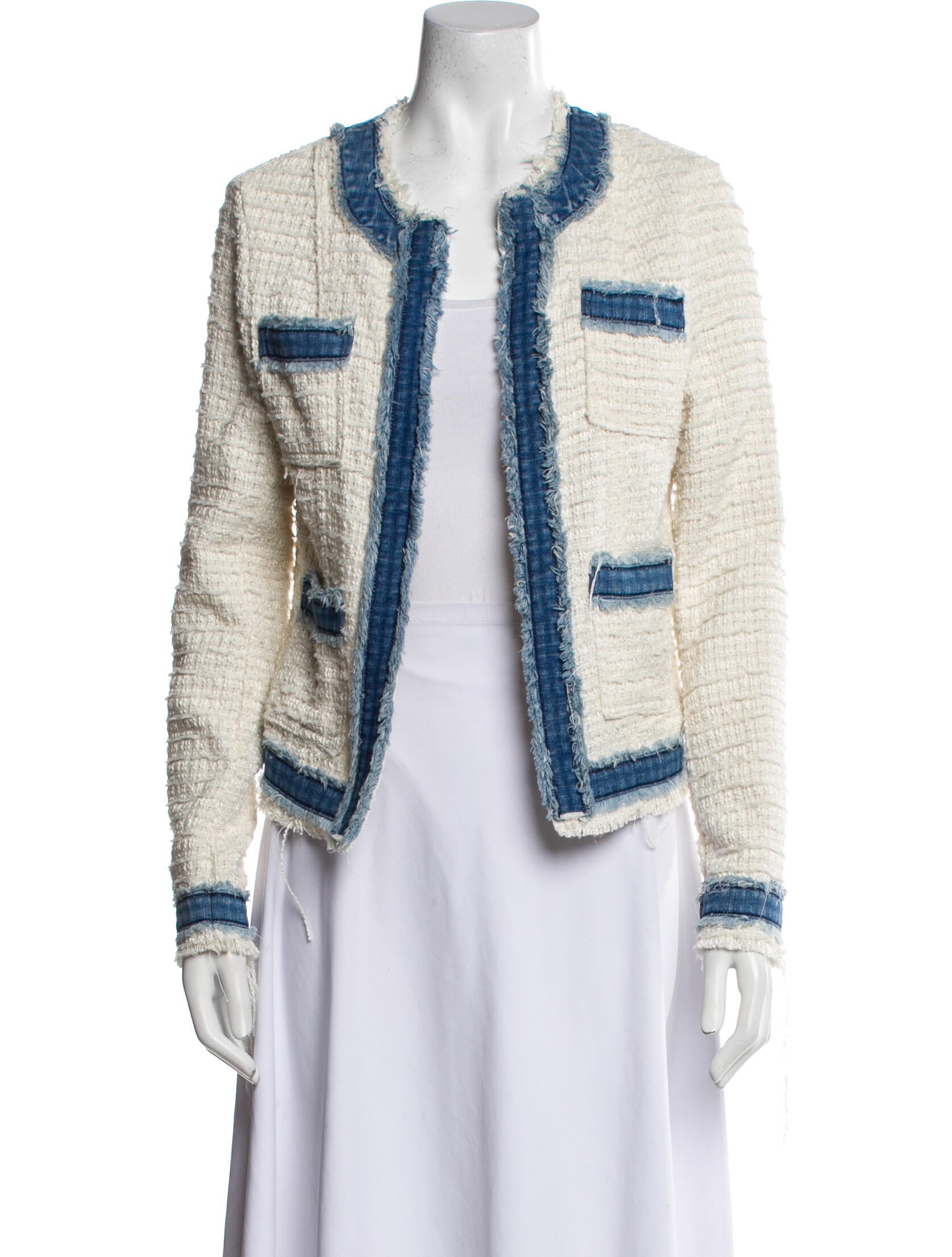 L'Agence Tweed Pattern Evening Jacket