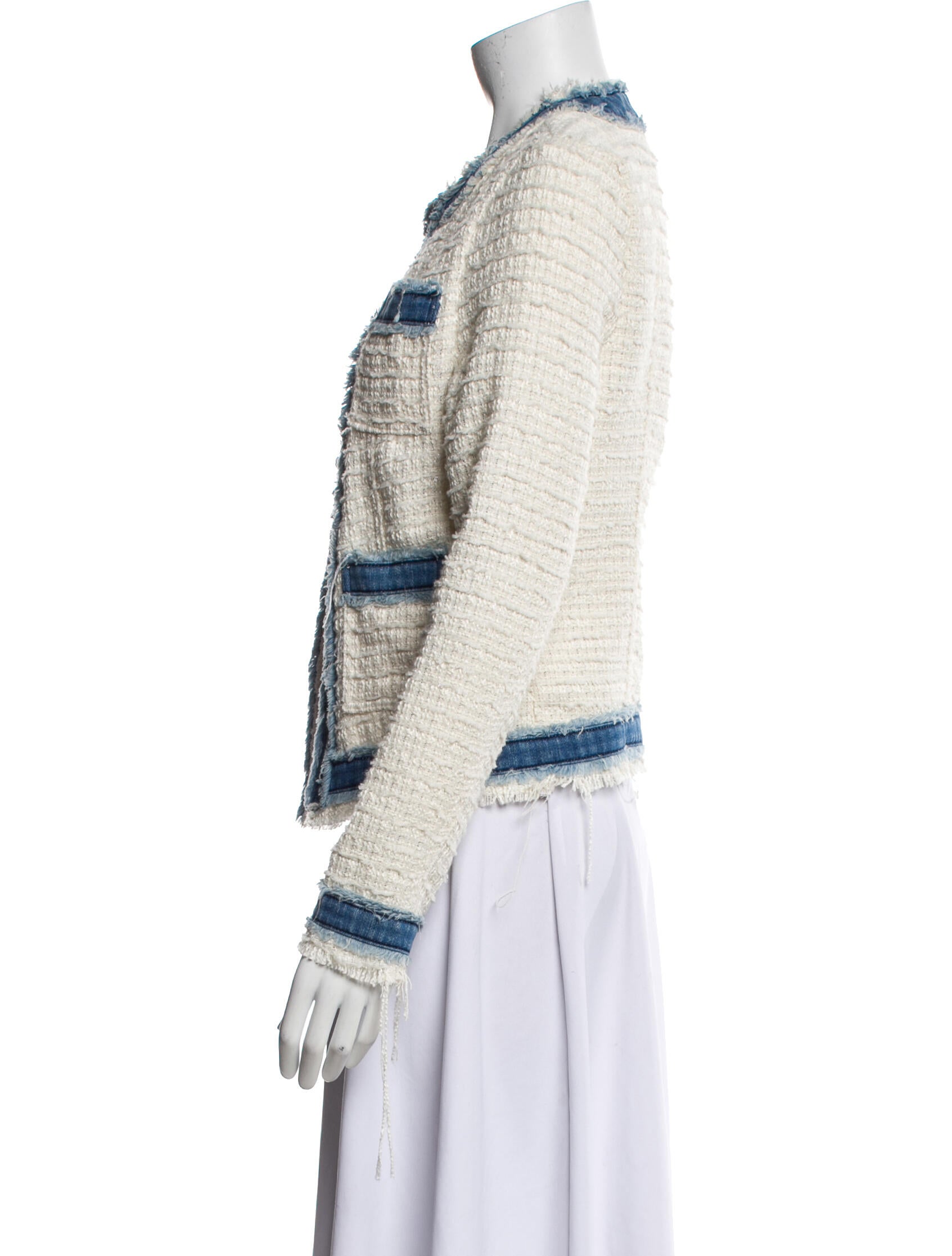 L'Agence Tweed Pattern Evening Jacket