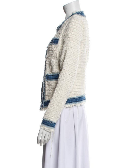 L'Agence Tweed Pattern Evening Jacket