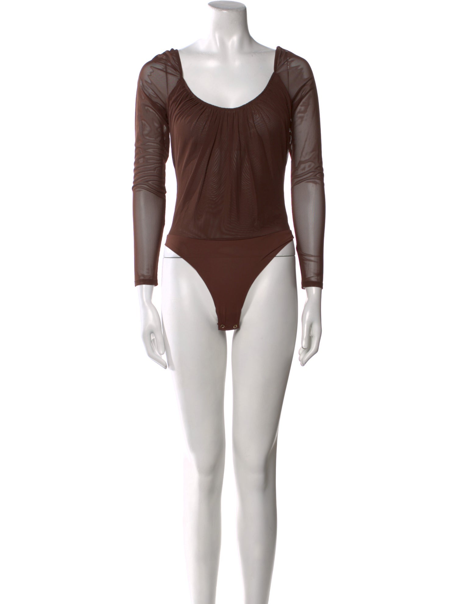 L'Agence Scoop Neck Long Sleeve Bodysuit