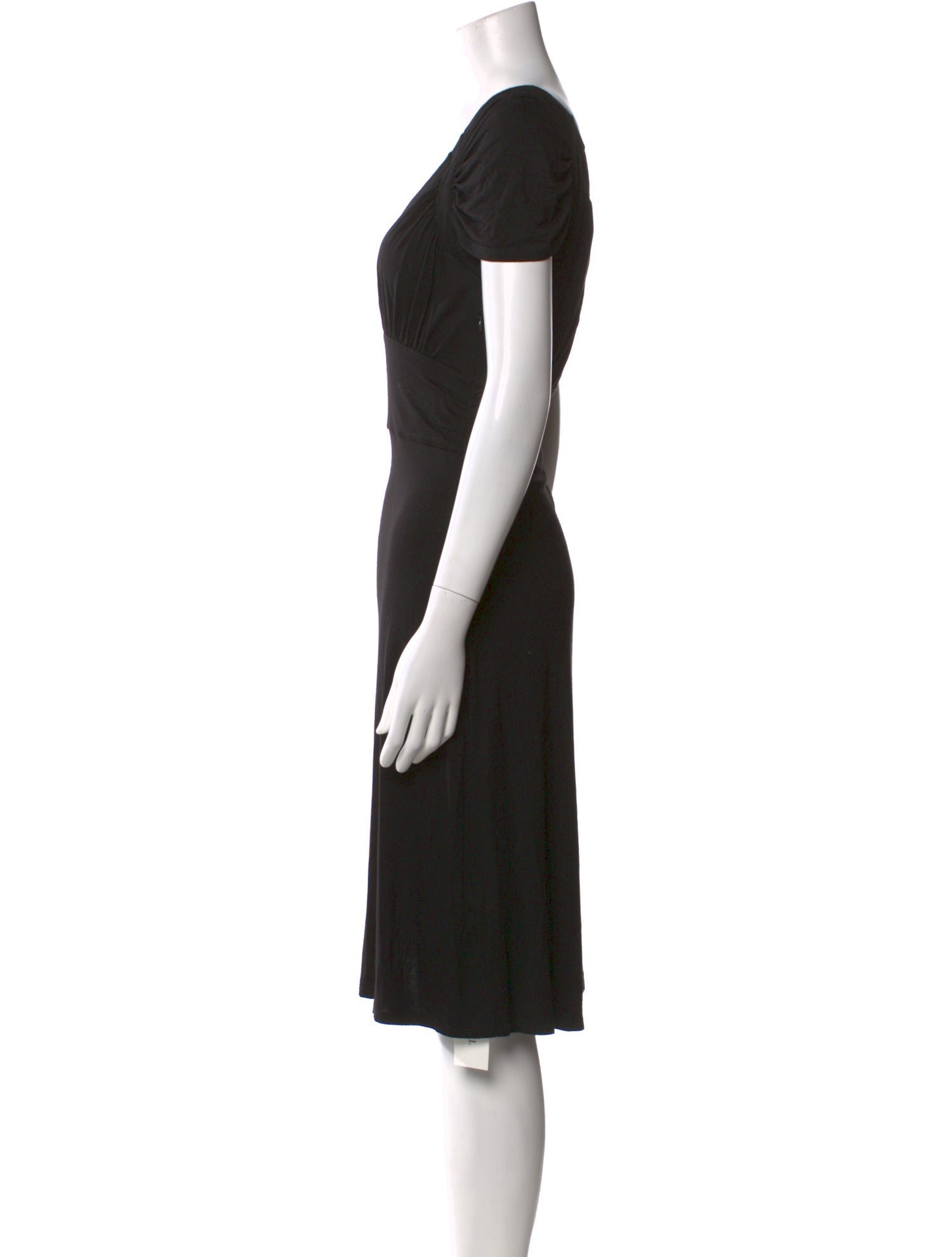 L'Agence V-Neck Knee-Length Dress