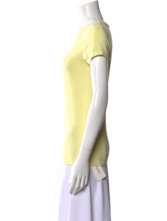 L'Agence Scoop Neck Short Sleeve T-Shirt