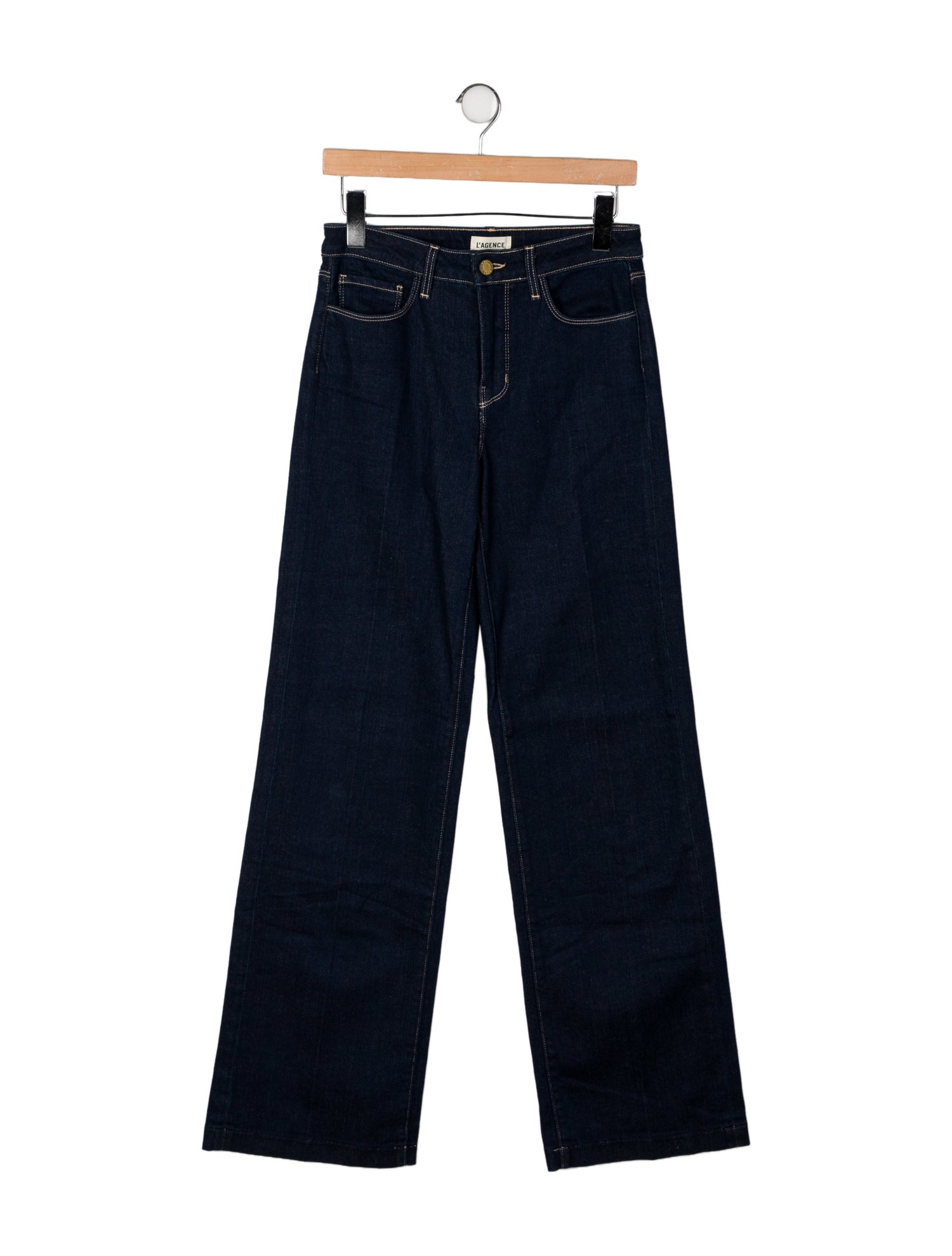 L'Agence Mid-Rise Wide Leg Jeans