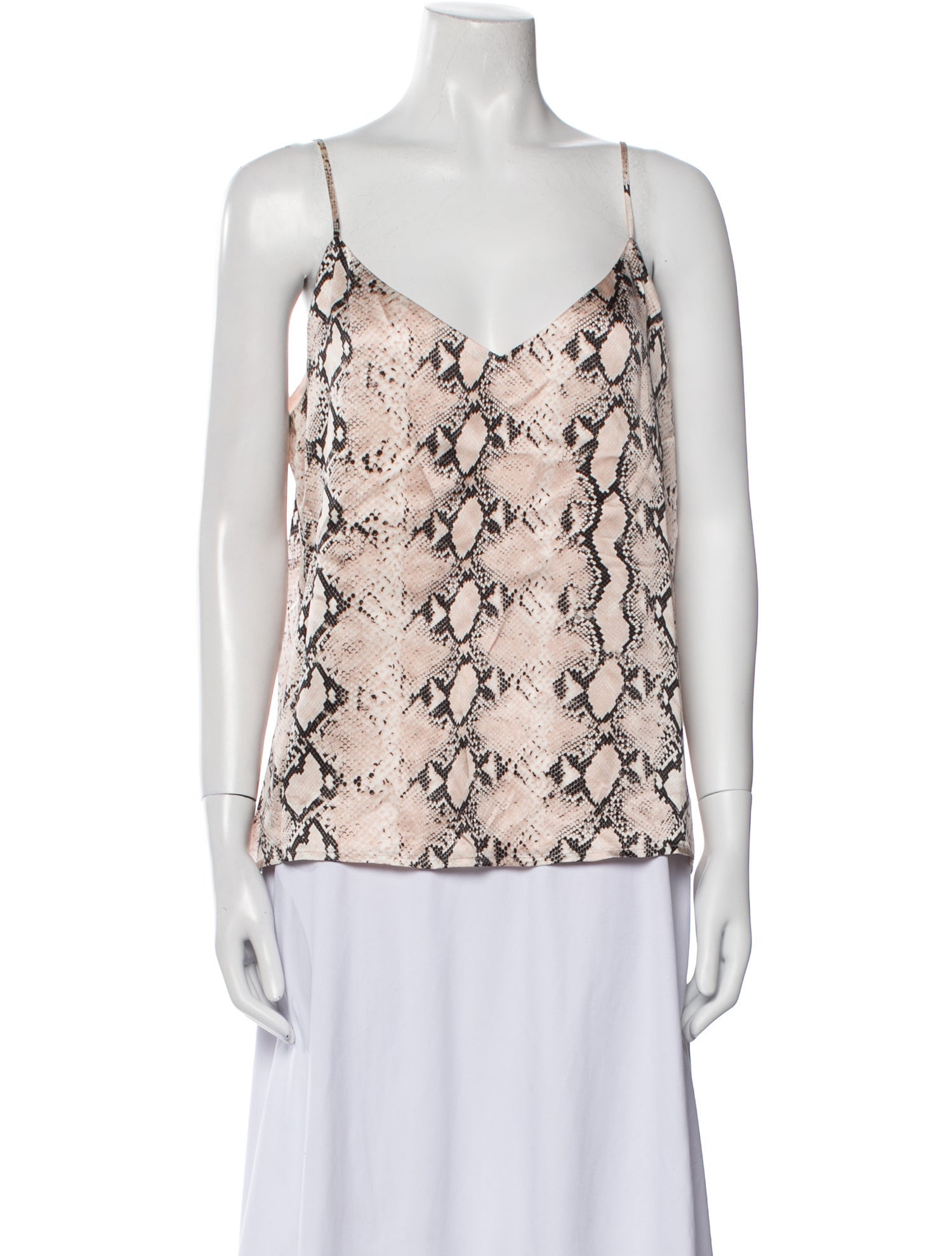 L'Agence Silk Floral Print Top