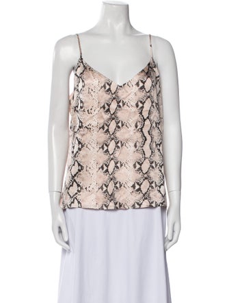 L'Agence Silk Floral Print Top