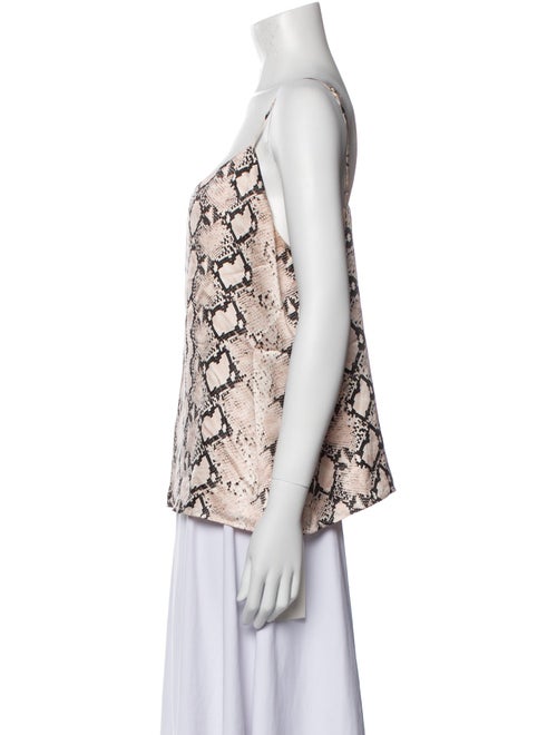 L'Agence Silk Floral Print Top