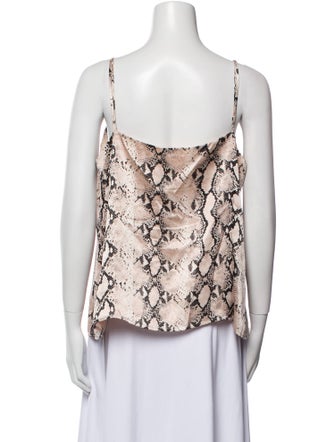 L'Agence Silk Floral Print Top