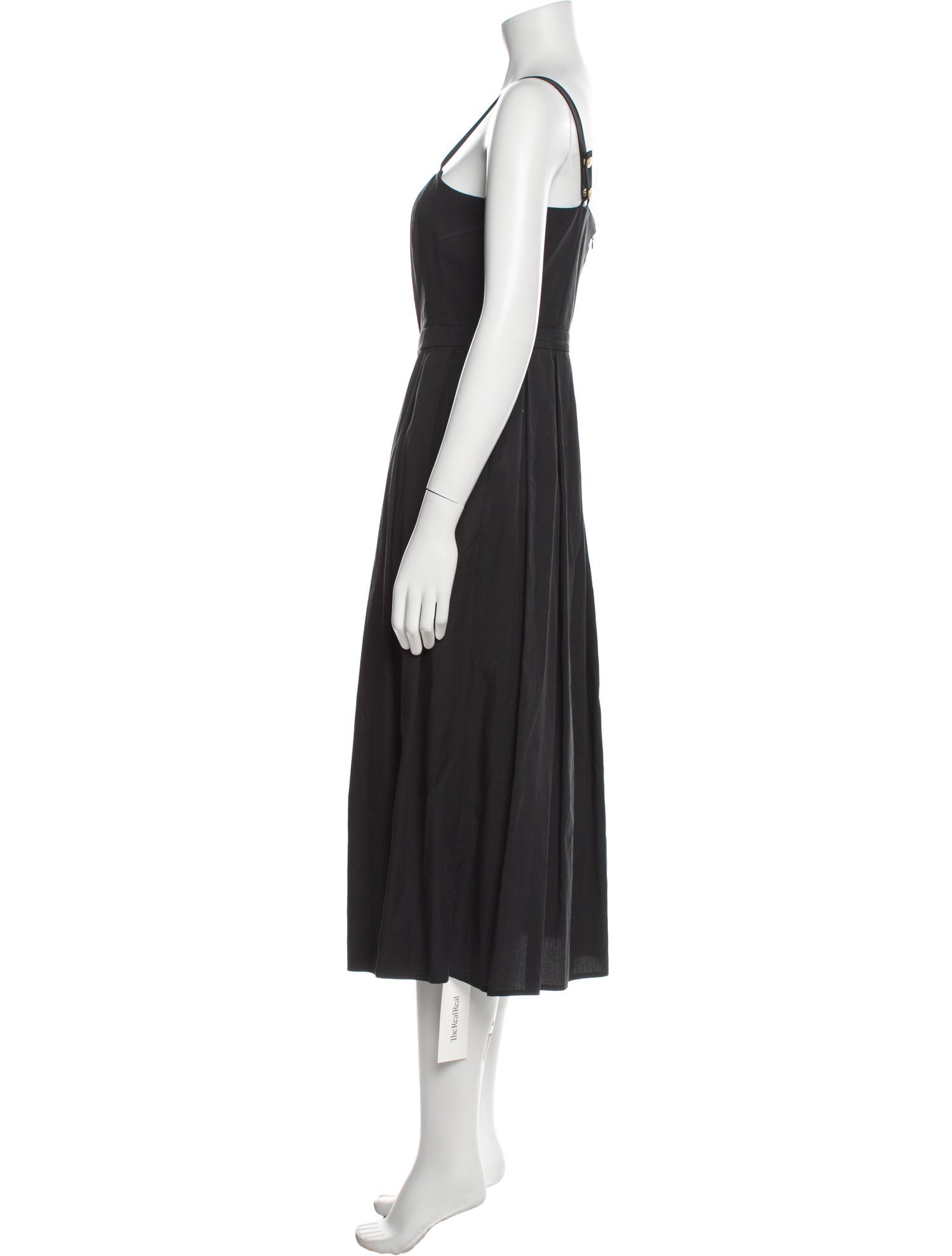 L'Agence Square Neckline Midi Length Dress
