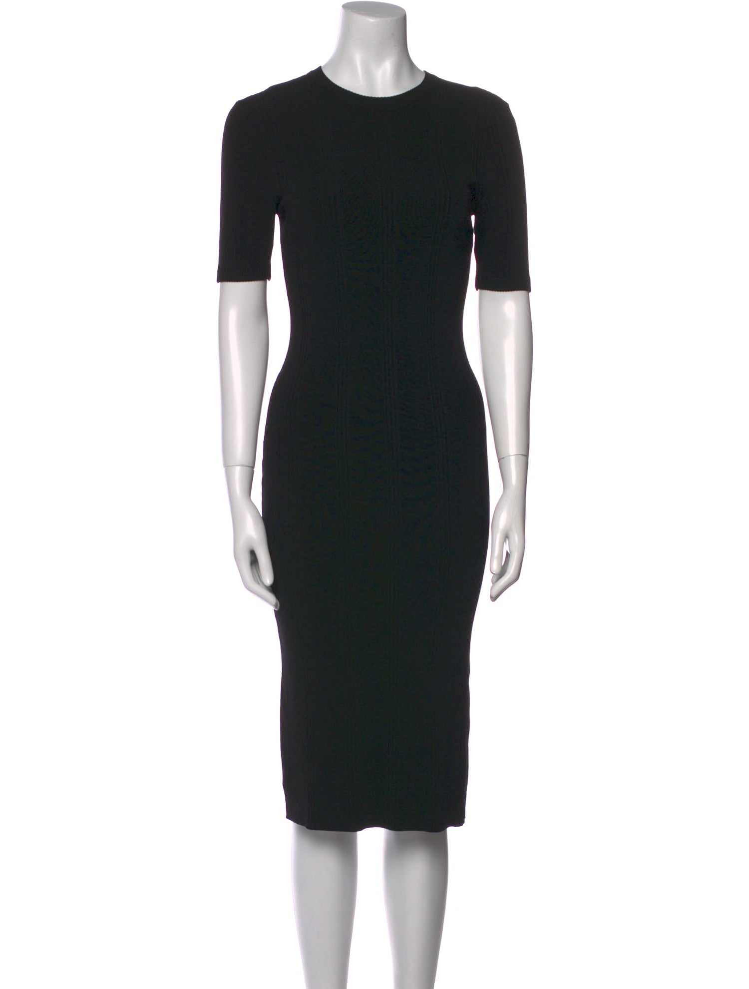 L'Agence Crew Neck Midi Length Dress