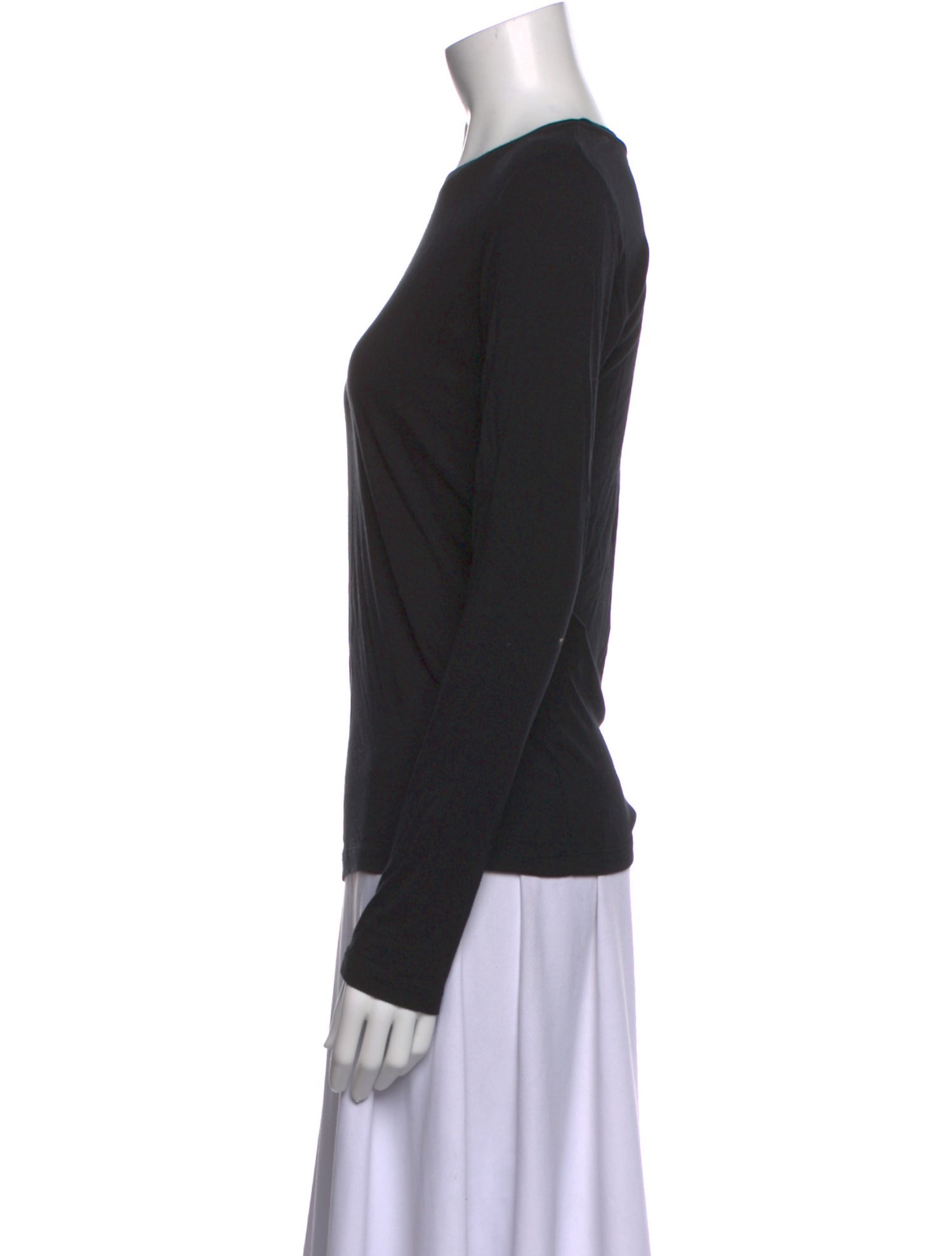 L'Agence Bateau Neckline Long Sleeve Top