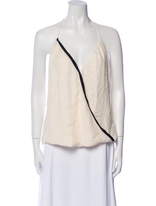 L'Agence Silk V-Neck Top