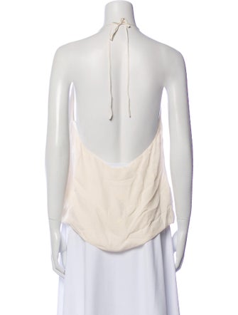 L'Agence Silk V-Neck Top