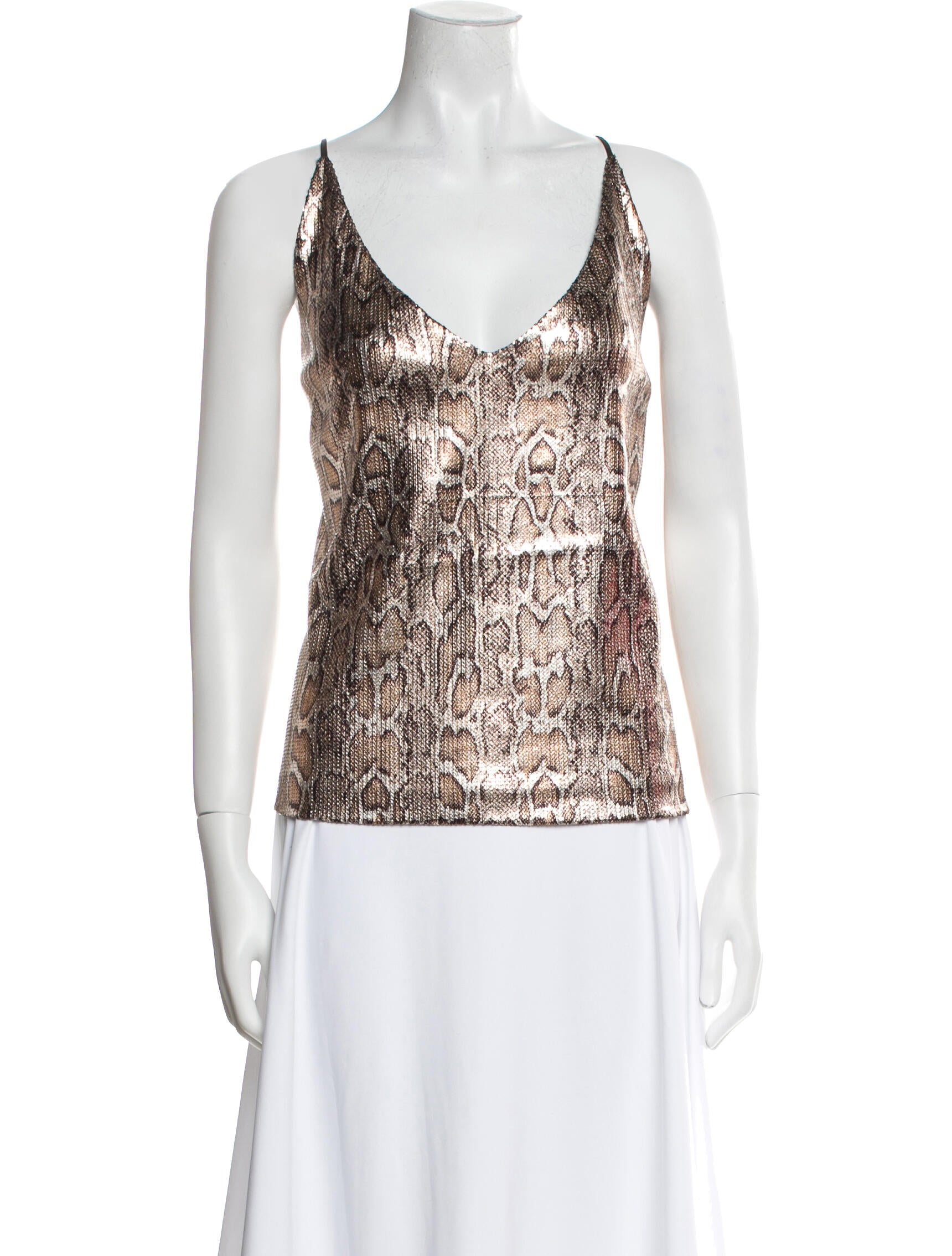 L'Agence Animal Print V-Neck Top w/ Tags