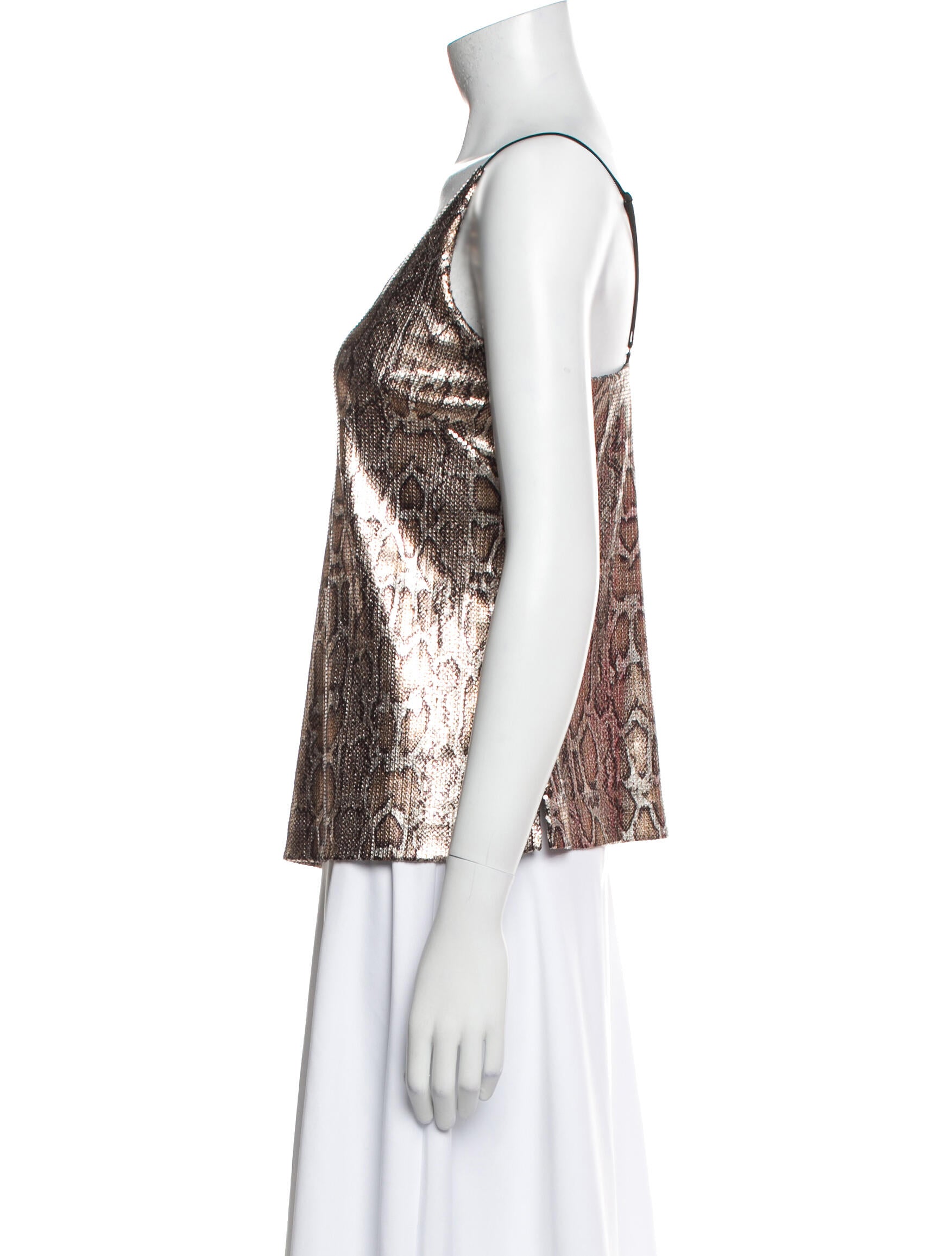 L'Agence Animal Print V-Neck Top w/ Tags