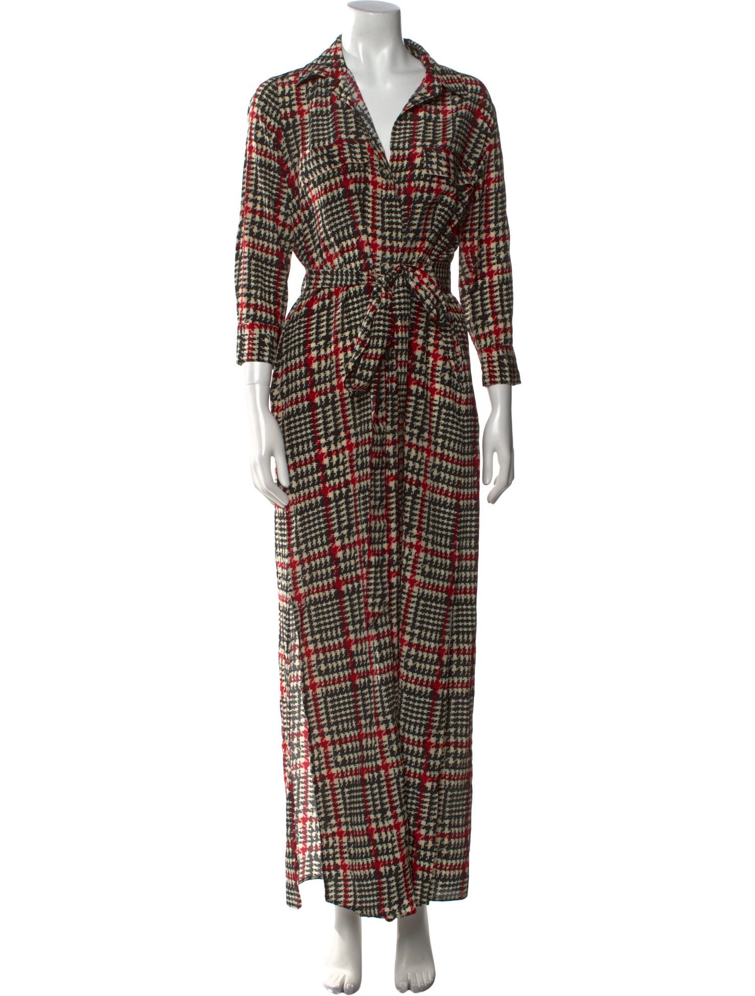 L'Agence Silk Long Dress