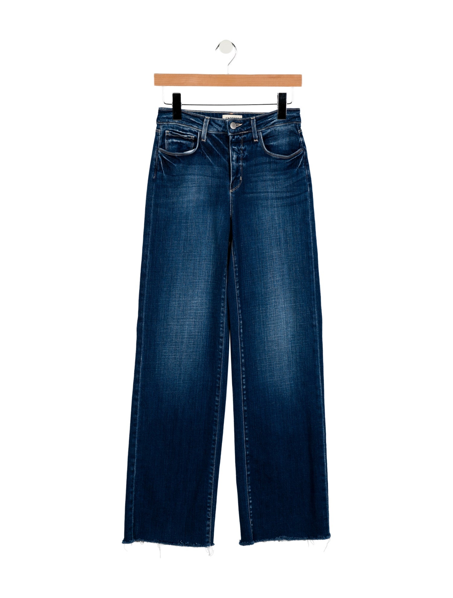 L'Agence Mid-Rise Wide Leg Jeans