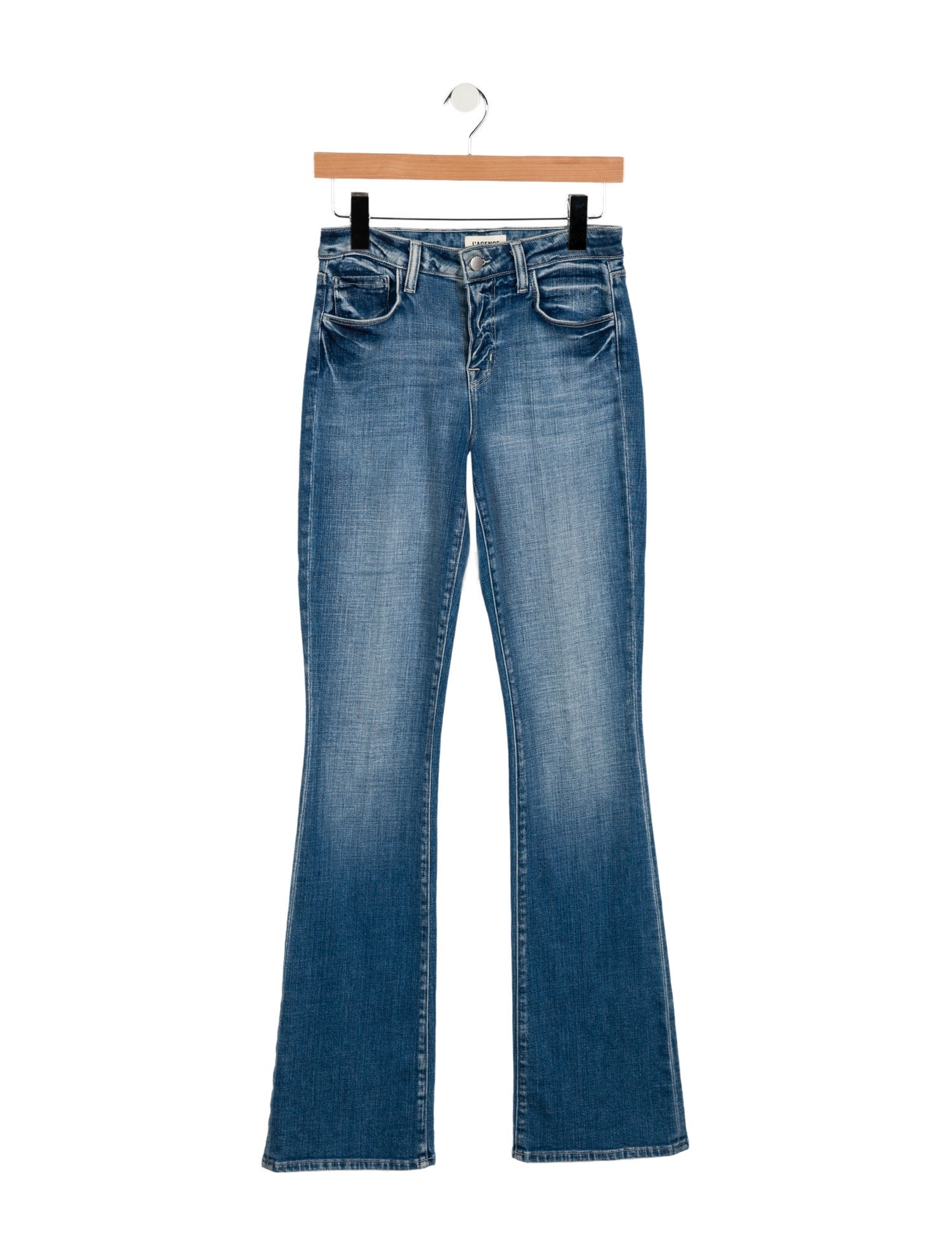 L'Agence Mid-Rise Wide Leg Jeans