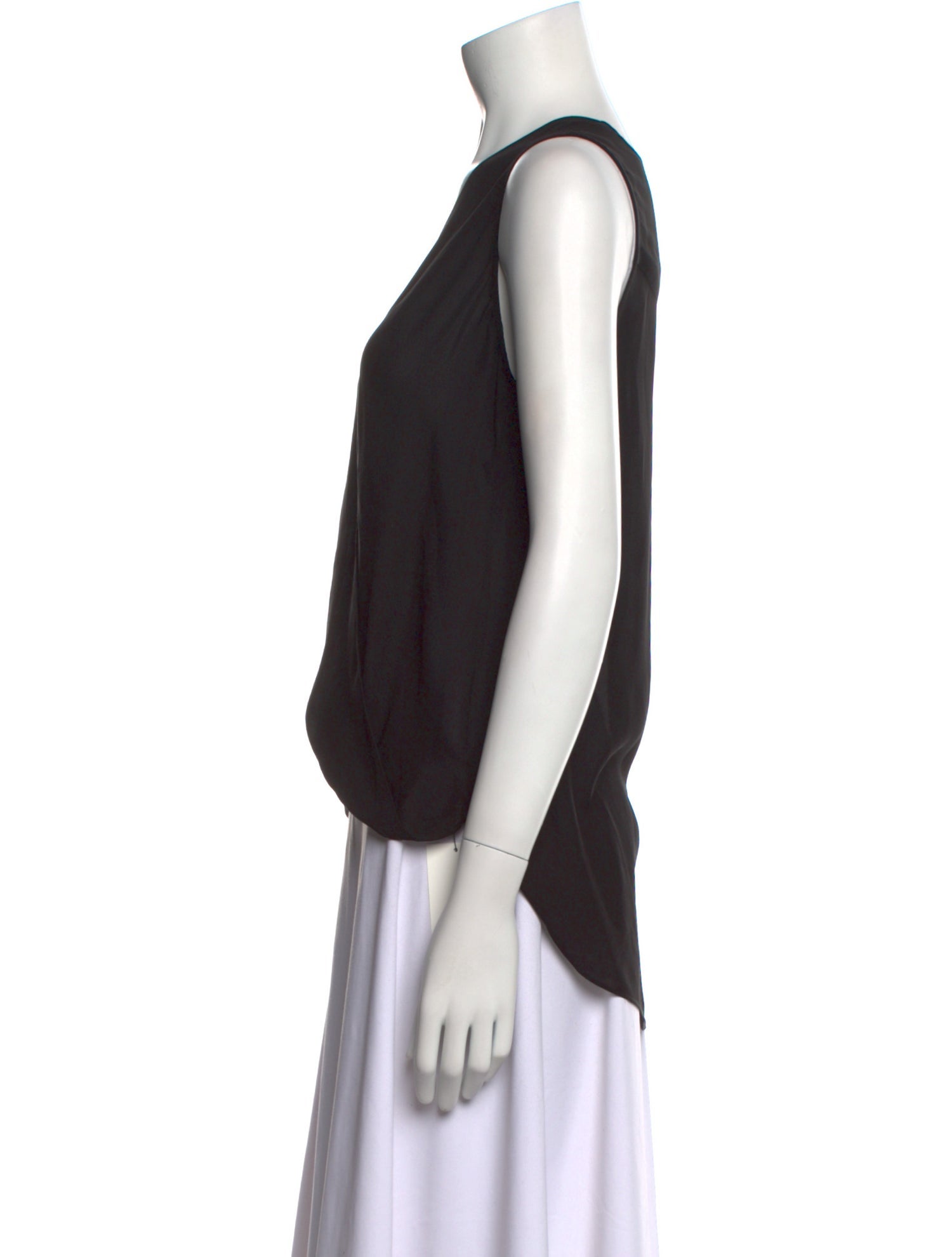 L'Agence V-Neck Sleeveless Blouse