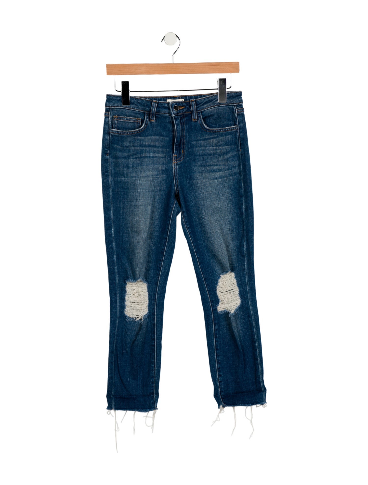 L'Agence Mid-Rise Straight Leg Jeans