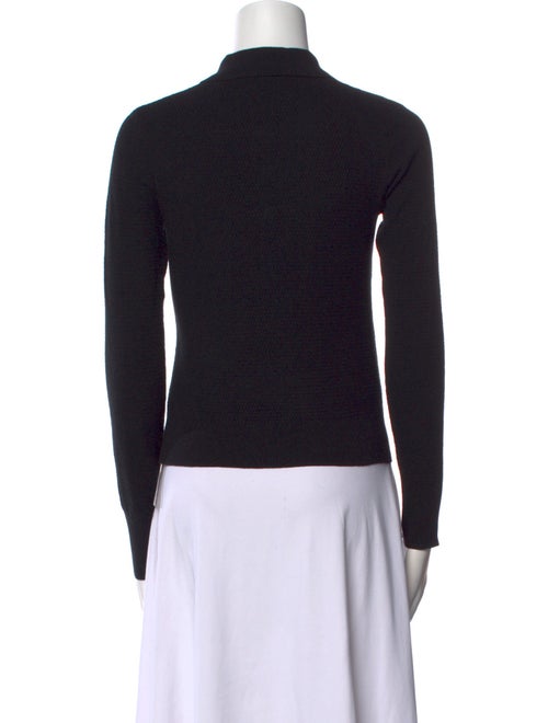 L'Agence Mock Neck Long Sleeve Polo