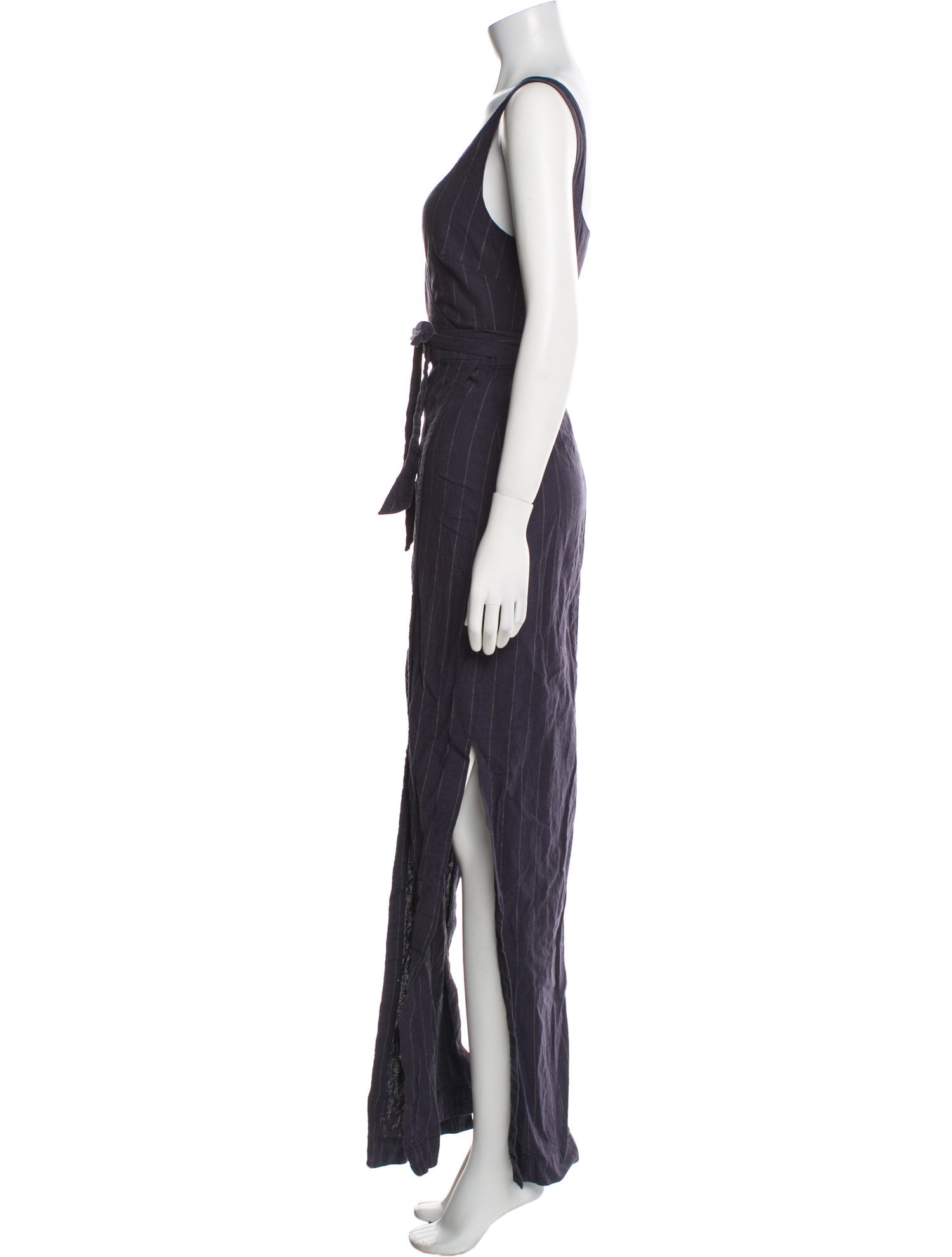 L'Agence V-Neck Long Dress