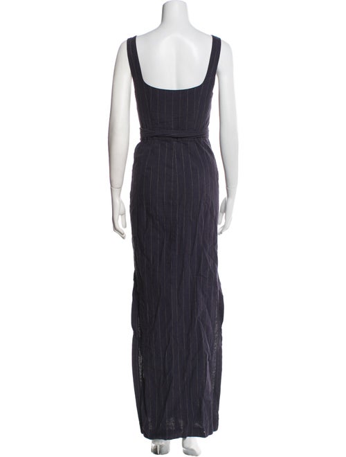 L'Agence V-Neck Long Dress
