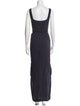 L'Agence V-Neck Long Dress