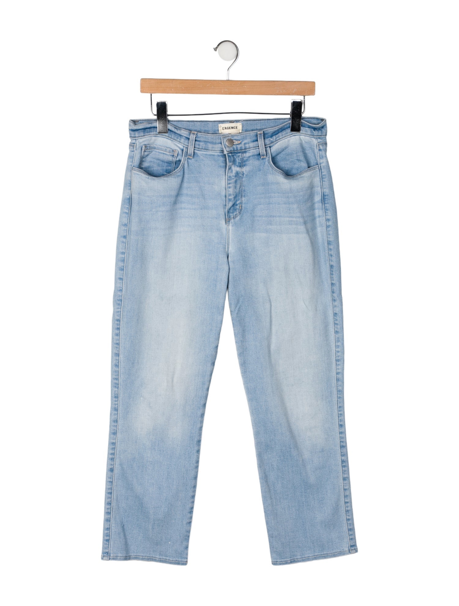 L'Agence Mid-Rise Straight Leg Jeans