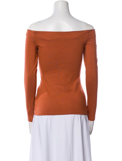 L'Agence Off-The-Shoulder Long Sleeve Top
