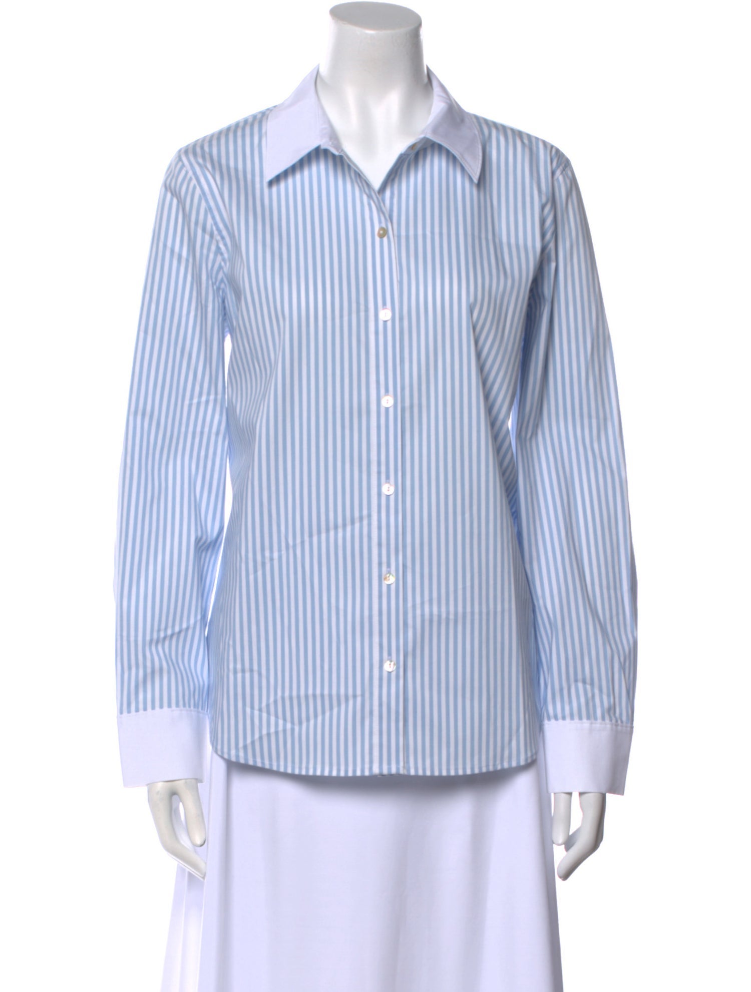 L'Agence Striped Long Sleeve Button-Up Top w/ Tags
