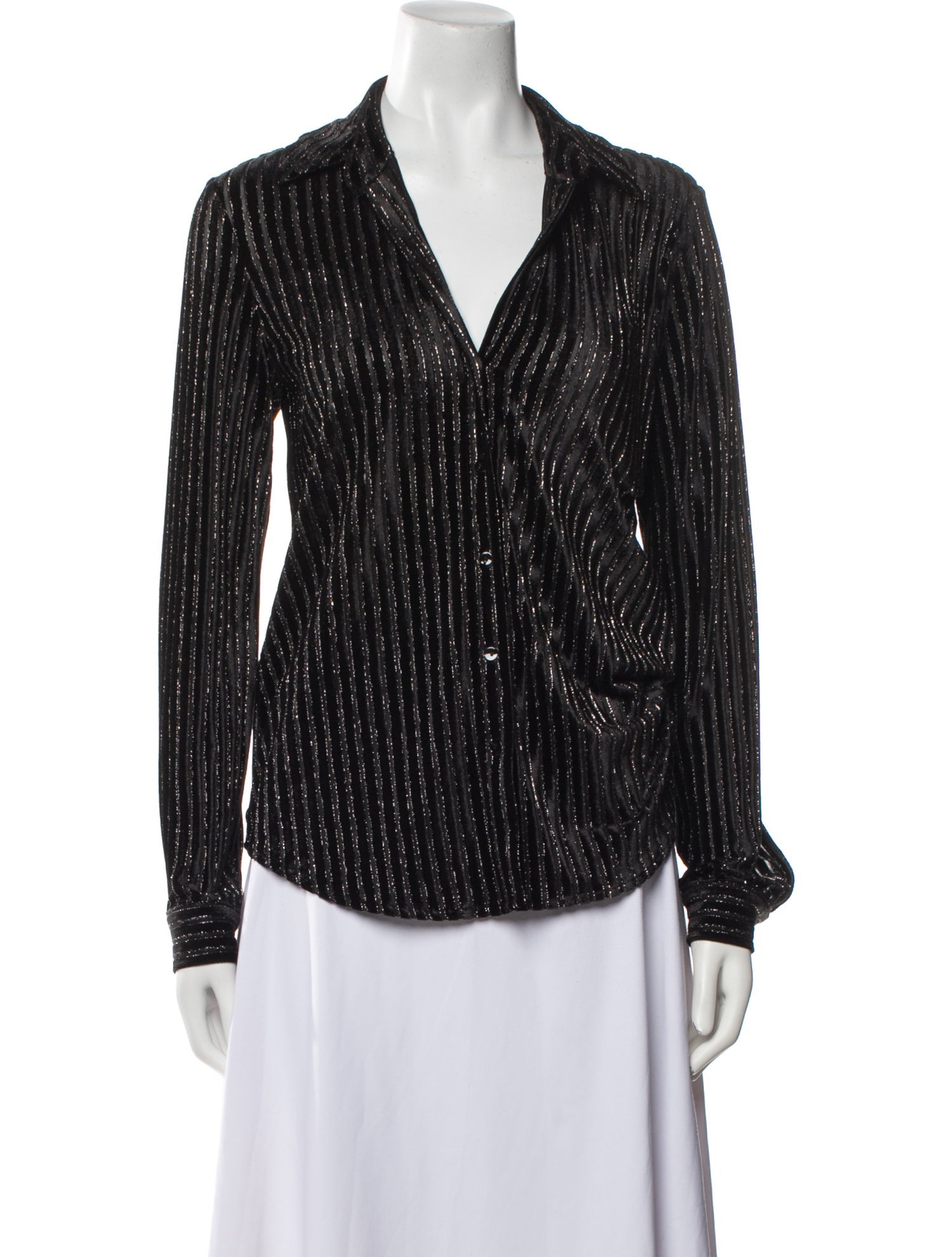 L'Agence Striped Long Sleeve Blouse w/ Tags