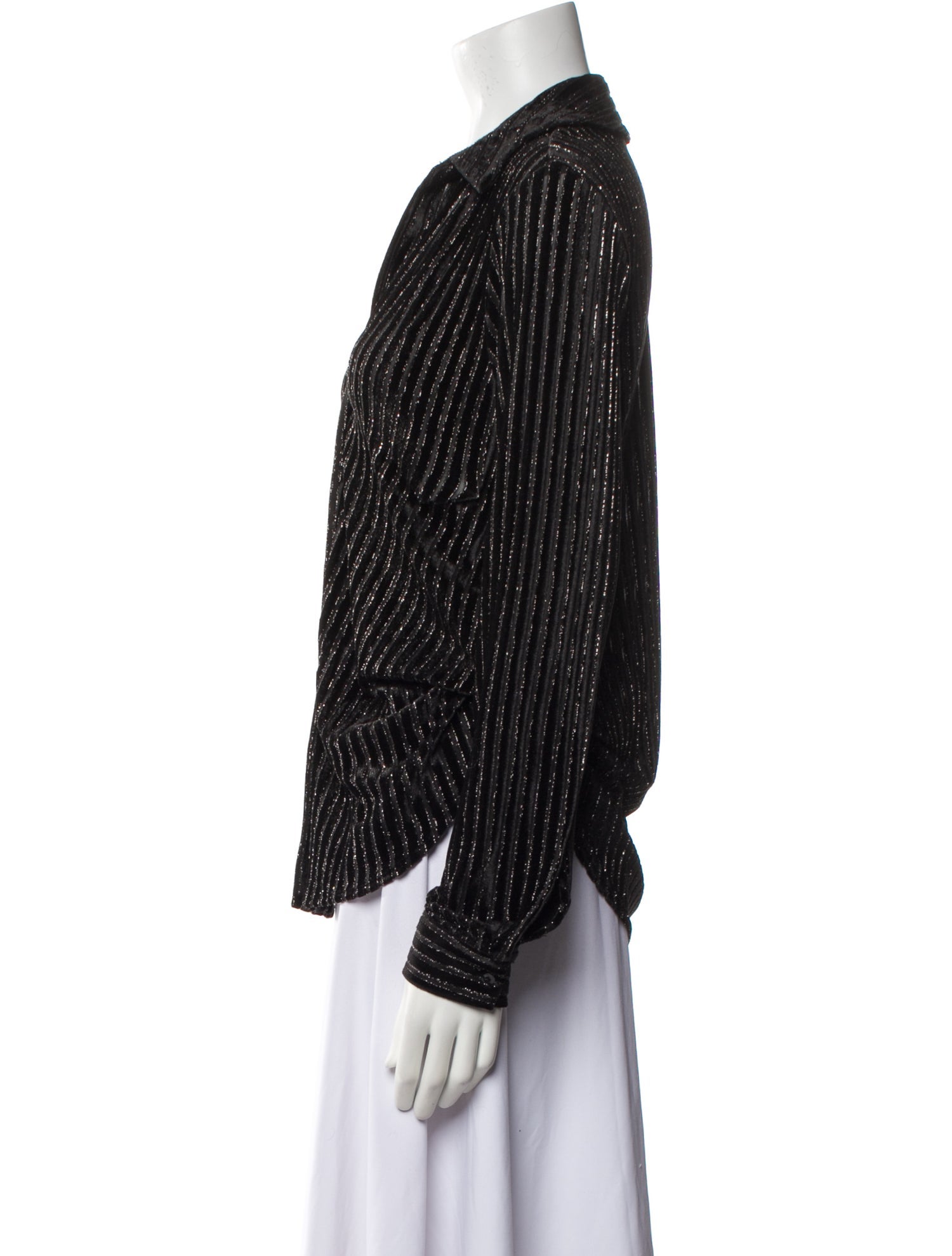 L'Agence Striped Long Sleeve Blouse w/ Tags