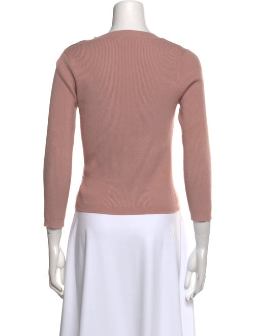 L'Agence Crew Neck Three-Quarter Sleeve Top