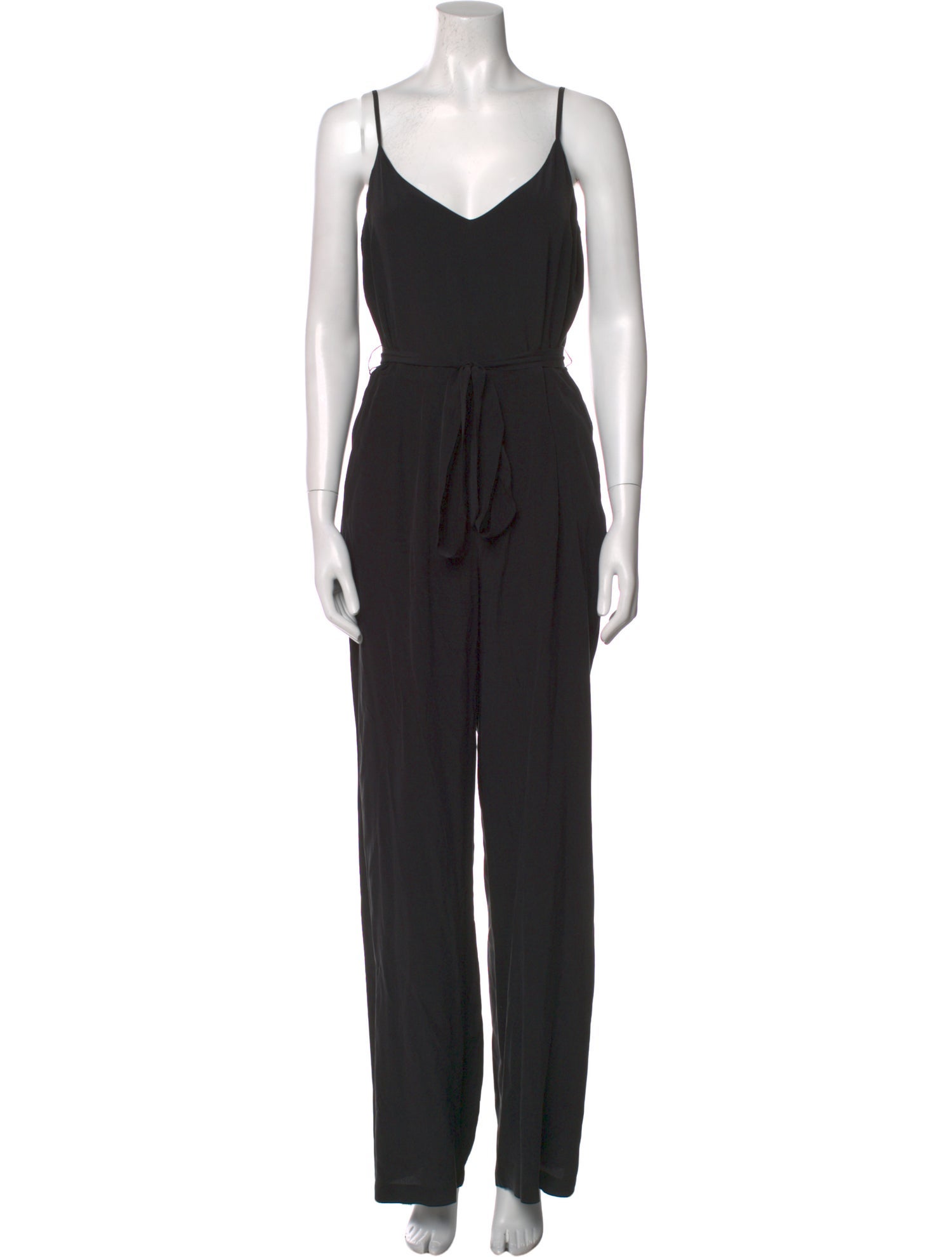 L'Agence Silk V-Neck Jumpsuit
