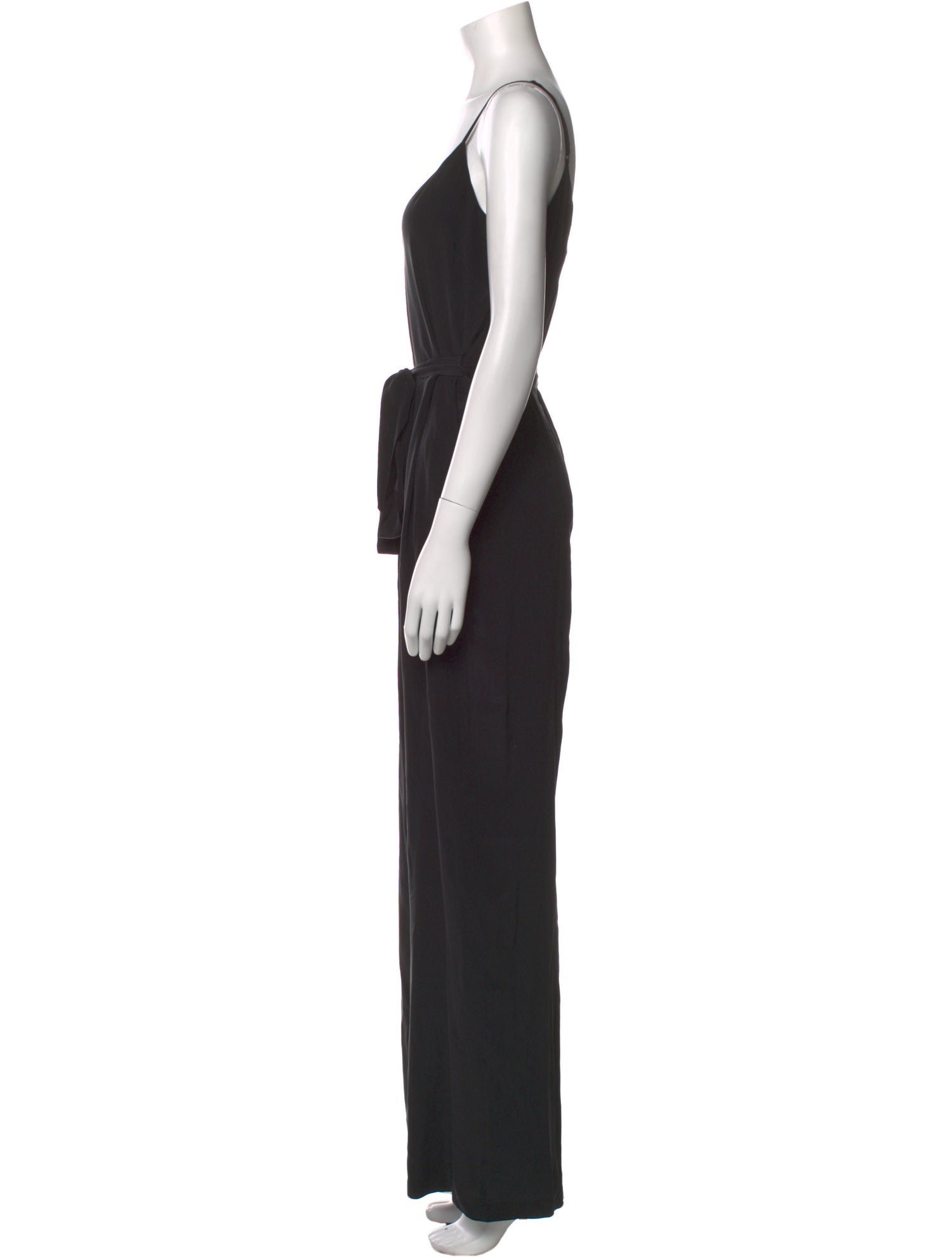 L'Agence Silk V-Neck Jumpsuit