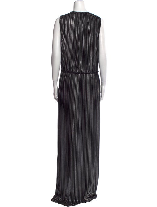 L'Agence Striped Long Dress