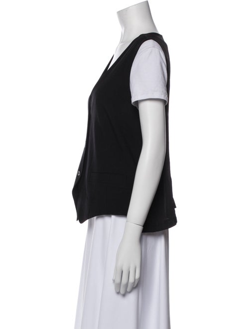 L'Agence V-Neck Short Sleeve Button-Up Top