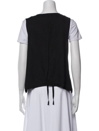 L'Agence V-Neck Short Sleeve Button-Up Top