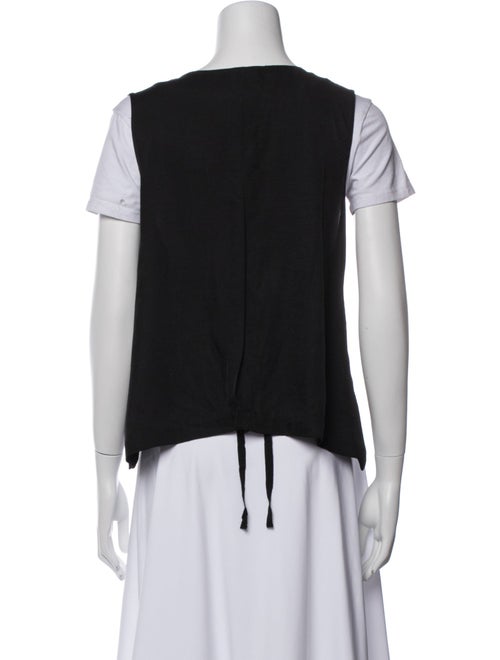 L'Agence V-Neck Short Sleeve Button-Up Top